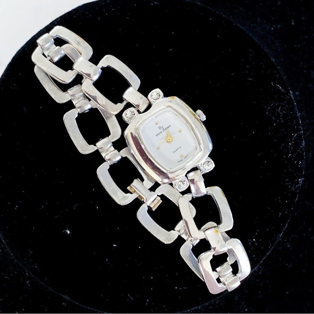 DAVID JORDAN Silver Stainless Steel Bracelet Watch - Picture 12 of 13